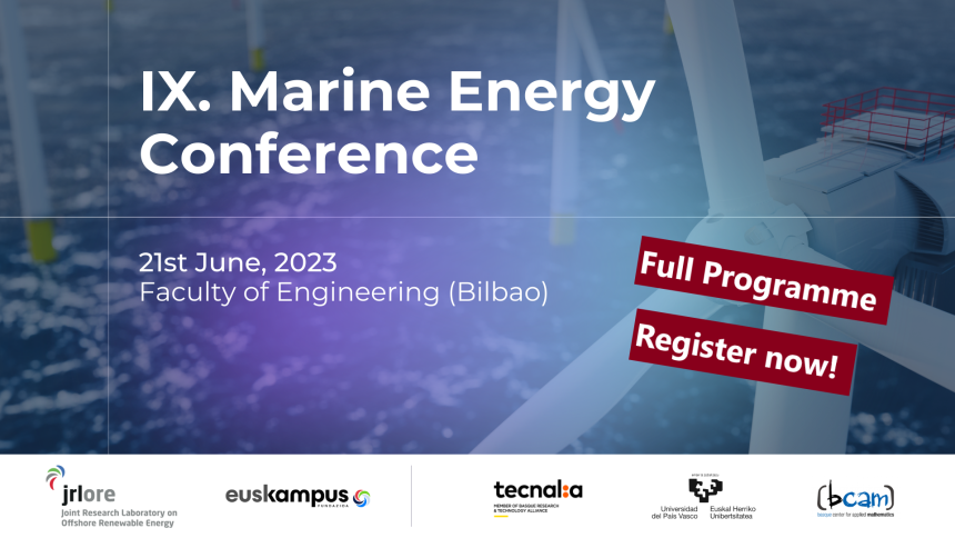 IX Marine Energy Conference: 21st June 2023 Bilbao